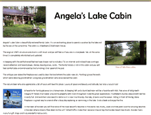 Tablet Screenshot of angelaslakecabin.com